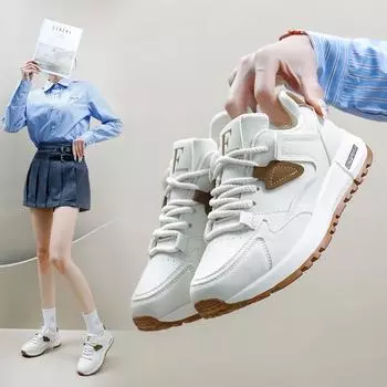 Обувь для папы, женская, весенняя, новая, в корейском стиле, студенческая, модная обувь, толстая подошва, увеличенный размер, кроссовки для отдыха 5168 35