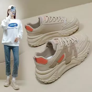 Обувь для папы, женская, весенняя, новая, в корейском стиле, студенческая, модная обувь, толстая подошва, увеличенные кроссовки для отдыха K6708 35