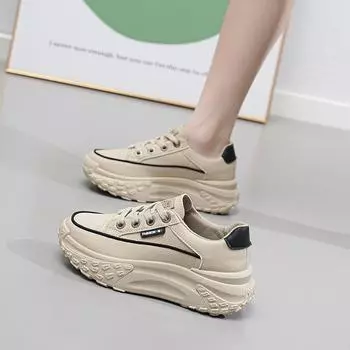 Обувь для папы, женская весенняя новая женская обувь, спортивная обувь на платформе, увеличивающая рост, универсальная повседневная обувь для студентов, дышащая 35