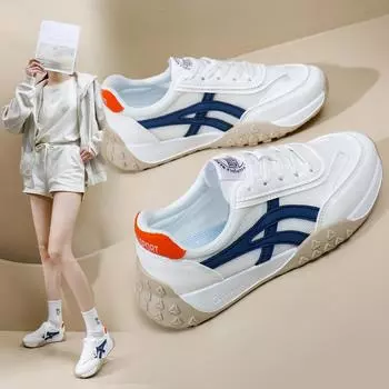 Обувь для папы, женская, весенняя, новинка, студенческая, модная обувь, толстая подошва, увеличенная, для отдыха, кроссовки 35