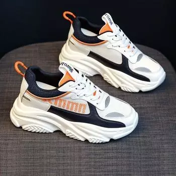 Обувь для папы, женские модные весенне-осенние новые белые туфли, дышащие легкие туфли на платформе с сетчатой поверхностью, легкие туфли-лодочки для тренировок 35