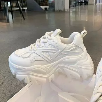 Обувь для папы, женские смешанные зимние новые дышащие однотонные женские повседневные кроссовки с мягкой подошвой и сеткой 35