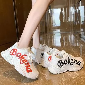 Обувь для папы, зимние бархатные маленькие белые туфли, спортивная обувь на толстой подошве, новые кроссовки 35