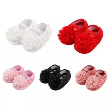 Обувь для первых ходунков для маленьких девочек, нескользящая обувь принцессы 11