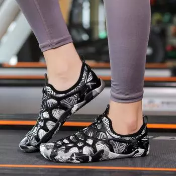 Обувь для плавания на пляже, для дайвинга, для занятий спортом, для ходьбы вброд, для фитнеса, для дайвинга, для занятий йогой, для велоспорта, для рыбалки 35 черный серый