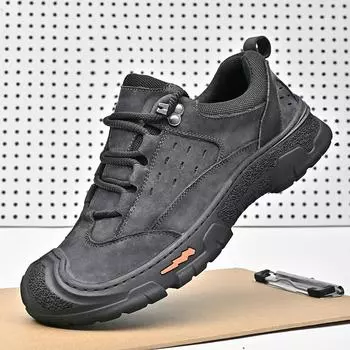 Обувь для походов на открытом воздухе Мужская обувь из натуральной кожи для кемпинга Мужская повседневная обувь Роскошный бренд Повседневная мужская обувь 39 хаки