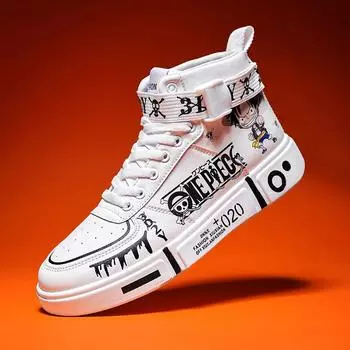 Обувь для родителей и детей, цельная мужская обувь для бега, высокие кроссовки в стиле аниме для мужчин, повседневная обувь, повседневная обувь для прогулок 38 красный