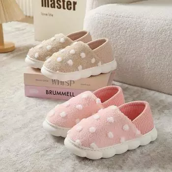 Обувь для родов Зимние хлопковые тапочки Женские сумки и пары Домашние домашние тапочки с толстой подошвой Нескользящие плюшевые послеродовые хлопковые тапочки Зимние 38/39