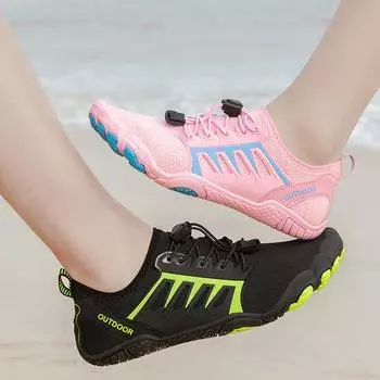 Обувь для ручья Парная обувь Фитнес Йога Обувь для улицы Быстросохнущие Пляжные Прогулки Дайвинг Плавание 39 темно-серого