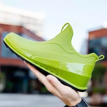 Обувь для рыбалки мужская 2024 года новая нескользящая легкая походная обувь Shaxi Fishing Rain Boots прочная водонепроницаемая резиновая обувь для рыбалки 39 жёлтый