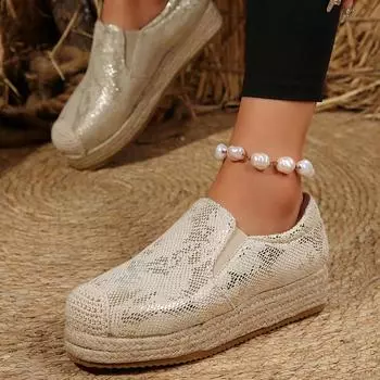 Обувь для рыбалки, женская, осень-зима 2024 года, новые туфли на толстой подошве со шнурками, цельные, удобные и универсальные женские туфли 36 бежевый