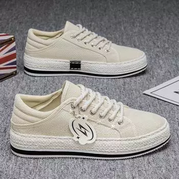 Обувь для серфинга Мужская соломенная обувь Студенческая мода Универсальная мужская обувь Весна 2025 Новые вельветовые туфли для рыбалки Мужская 39