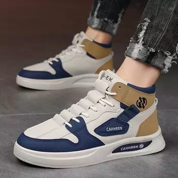 Обувь для скейтборда, мужская обувь с высоким берцем, осень и зима 2024, новая повседневная спортивная обувь, студенческая универсальная модная обувь для подростков 39