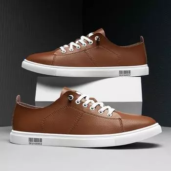 Обувь для скейтбординга Breath, модные мужские кроссовки, легкие вулканизированные туфли, повседневная кожаная мужская обувь для треккинга, отдыха и прогулок, балетки 38 чёрный