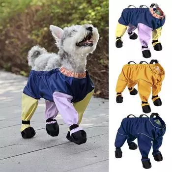 Обувь для собак, леггинсы, грязенепроницаемые сапоги с подвязками, водонепроницаемые штаны для собак, противоскользящие, защита лап домашних животных для улицы XS