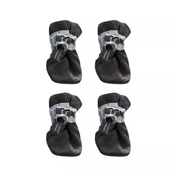 Обувь для собак, мягкая подошва, резиновые сапоги, утолщенная бархатная обувь, чехлы для лап для собак, водонепроницаемая обувь для домашних животных 7 чёрный
