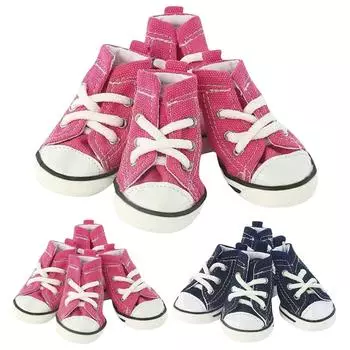 Обувь для собак Обувь для домашних животных Нескользящие износостойкие зоотовары Чехлы для ног собак 1 темно-синий