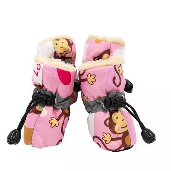 Обувь для собак с мягкой подошвой, Нескользящая обувь для собак, Чехлы для ног для собак, Обувь для домашних собак 2 розовый