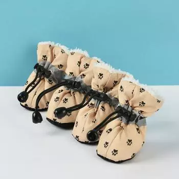 Обувь для собак, водонепроницаемая противоскользящая обувь для щенков, прогулочные ботинки для чихуахуа, зимние теплые носки для щенков и кошек, аксессуары для лап домашних животных XXS