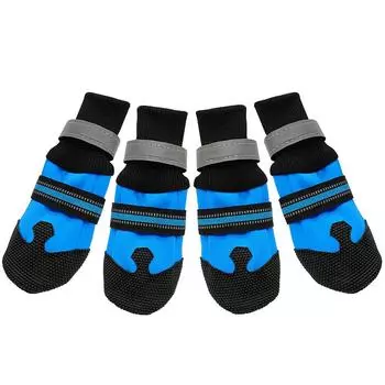 Обувь для собак Зимние ботинки для средних и крупных собак Нескользящие носки с мягкой подошвой для больших собак Хаски Мопс Французский бульдог S