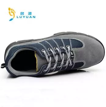 Обувь для страхования труда, летняя, дышащая, износостойкая, устойчивая к проколам и ударам, замшевая, из коровьей кожи, рабочая защитная обувь blue net * 35