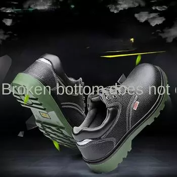 Обувь для страхования труда, мужская, из свиной кожи, дышащая, водонепроницаемая и нескользящая, со стальным мешком, противоударная и ударопрочная, защитная обувь 36