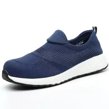 Обувь для страхования труда мужская нескользящая противоударная защита от проколов летняя дышащая дезодорант H533 35 красный