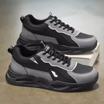 Обувь для страхования труда, мужская обувь, весна 2025, новая дышащая обувь, мужская нескользящая износостойкая спортивная обувь на платформе, повседневная обувь для папы 39