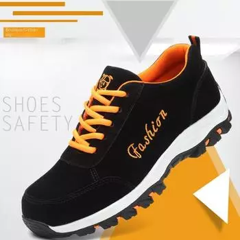 Обувь для страхования труда, мужская, противоударная и противопрокольная, со стальной головкой, всесезонная, с меховой отделкой, удобная и износостойкая рабочая обувь 35