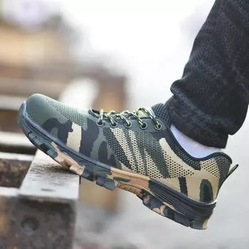 Обувь для страхования труда, мужская, противоударная, противоскользящая, дышащая и износостойкая, стальная защитная обувь Baotou 35