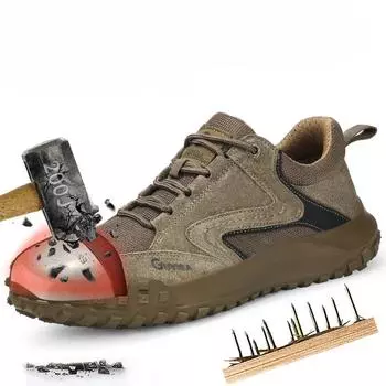 Обувь для страхования труда, мужская стальная защитная обувь Baotou с защитой от ударов и проколов 37