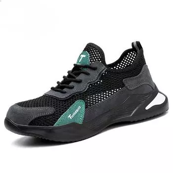 Обувь для страхования труда Мужская защитная обувь для страхования труда с защитой от проколов и ударов Большие отверстия Дышащая легкая подошва Защитная обувь 35