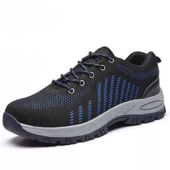 Обувь для страхования труда, противоударные и противопрокольные, с кевларовой подошвой со стальным мешком, дышащая и антистатическая защитная обувь 35