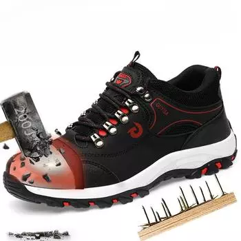 Обувь для страхования труда, противоударные и противопрокольные, со стальным мешком на голове, износостойкие и нескользящие, защитная обувь, рабочая обувь 36