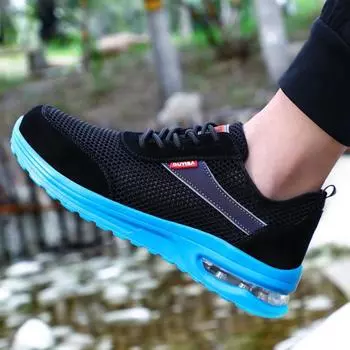 Обувь для страхования труда, ударопрочная и устойчивая к проколам, легкая и удобная, амортизирующая и эластичная защитная рабочая обувь 40