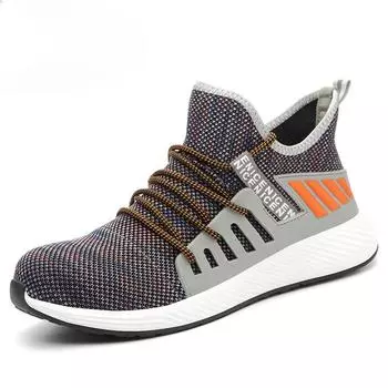 Обувь для страхования труда, ударопрочная и устойчивая к проколам, легкая и дышащая, удобная и модная защитная обувь 35