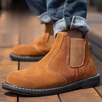 Обувь для страхования труда устойчива к высоким температурам, ударопрочная и устойчивая к проколам, токарь, мужская обувь с высоким берцем для старых страховых работ 36