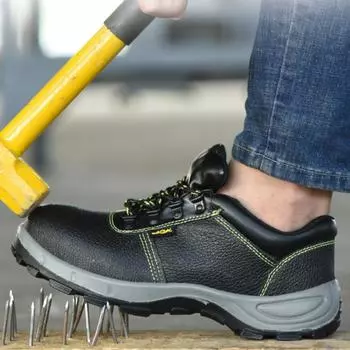 Обувь для сварки Four Seasons, рабочая обувь с защитой от проколов и ударов, защитная обувь с сплошной подошвой 36