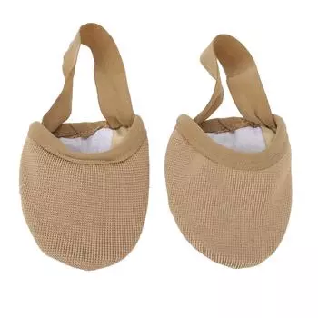 Обувь для танцев на полуподошве, дышащая, эластичная, нескользящая, балетная обувь на полуподошве для танцев и йоги L бежевый