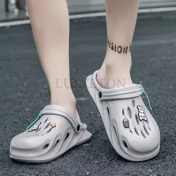 Обувь для трассы по течению, тапочки, походные сандалии, модные прогулочные, пляжные, непромокаемые сапоги для рыбалки на плоской подошве, мужские и женские влюбленные, друзья 40-41