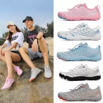 Обувь для тренажерного зала, женская и мужская профессиональная обувь для воды, женская и мужская обувь для походов босиком с широким носком, нескользящая дышащая обувь с нулевым падением 46 белый