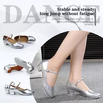 Обувь для вальса, обувь для современного танца, женская обувь для танцев, обувь для бальных латинских танцев для женщин Rubber-3.5-30 чёрный