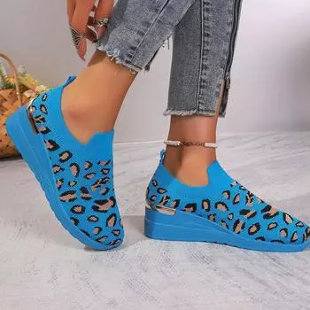 Обувь для весны и осени Большие размеры Одиночные туфли Плоские с круглым носком Танкетка Летающие тканые спортивные повседневные женские туфли 37 розы красного