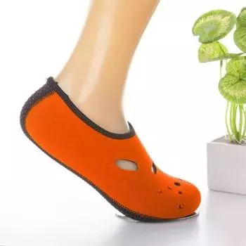 Обувь для воды Аква-носки Упражнения Бассейн Пляжные Танцы Плавание Дайвинг Носки-шорты XXS чёрный