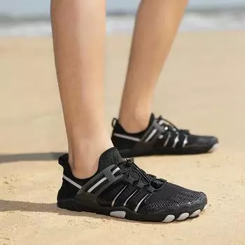 Обувь для воды Мужчины Женщины Обувь для плавания и серфинга Пляжная обувь для бассейна Обувь с широким носком Походная обувь для воды Женская легкая быстросохнущая обувь для воды для воды Спортивная обувь EU:36 миндальный