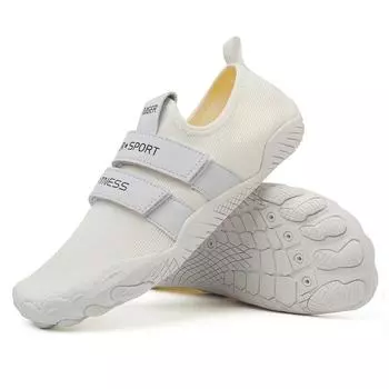 Обувь для воды, мужская и женская пляжная обувь Aqua, быстросохнущая детская обувь босиком вверх по течению, походные кроссовки для родителей и детей, обувь для плавания 35 белый