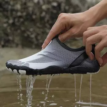 Обувь для воды Женские быстросохнущие носки для плавания на пляже Обувь для занятий босиком на пляже Быстросохнущие носки для йоги для воды Слипоны для воды 36 белый/синий