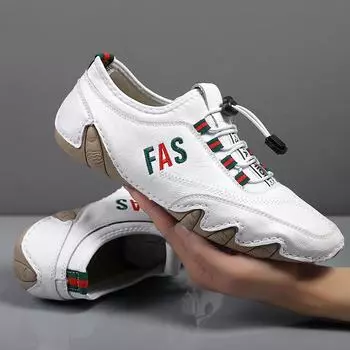 Обувь для вождения автомобиля, мужские лоферы высокого качества в британском стиле, белые мужские лоферы большого размера 38 белый