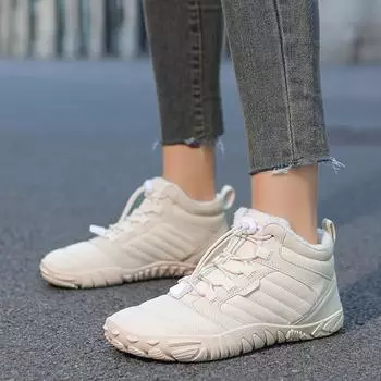 Обувь для занятий спортом на открытом воздухе из хлопка, мужские и женские бархатные термосапоги с пятью пальцами, большие размеры, зимние сапоги, утепленная зимняя обувь для пар 36