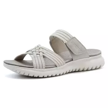Обувь для занятий спортом на открытом воздухе, летние плоские сандалии с перекрестными шнурками, регулируемые открытые носки, удобные эргономичные сандалии для женщин 35 серый